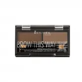 Rimmel Brow This Way Eyebrow Sculpting Kit 002 Mid Brown