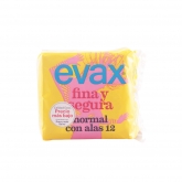 Evax Fina & Segura Normal Avec Ailettes Serviettes Hygiéniques 12 Unités