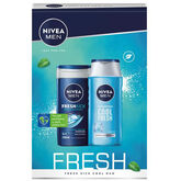 Nivea Men Freshkick Gel De Douche 250ml Coffret 2 Produits