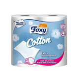 Foxy Cotton Papier Toilette 5 Couches 4 Rouleaux