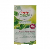 Byly Depil Bandes Dépilatoires Visage Avec Menthe Et Thé Vert 12 Unités