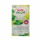 Byly Depil Bandes Dépilatoires Corps Avec Menthe Et Thé Vert 12 Unités