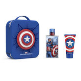 Marvel Captain America Eau De Toilette Spray 100ml Set 3 Pieces 