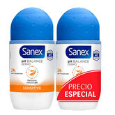 Sanex Ph Balance Dermo Sensitive Deodorant Roll On Duplo 2x50ml
