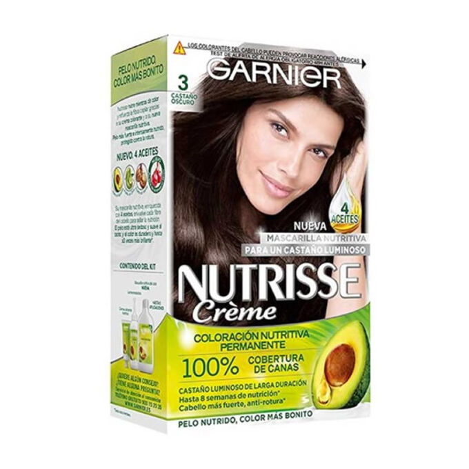Garnier Nutrisse Crème Nourishing Color 3 Dark Brown | PharmacyClub | Buy  the best pharma-cosmetics online