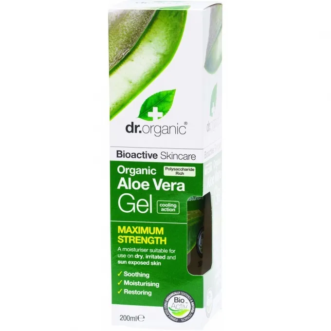 Dr Organic Aloe Vera Gel Maximum Strength 200ml | PharmacyClub | Buy the  best pharma-cosmetics online