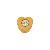 Inverness 25C 24K Gold Heart Earring 