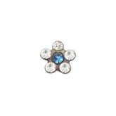 Inverness Earring 119C Steel Blue Flower 