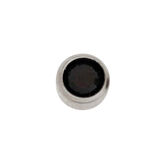 Inverness Boucle D'oreille 184C Acier Solitaire Noir 4mm