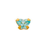 Inverness Earring 896-3 24K Butterfly Aquamarine