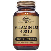 Solgar Vitamine D3 400 IU 100 Gélules
