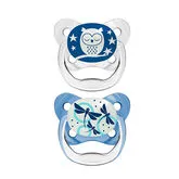 Sucette Nocturne Dr. Brown's Prevent Bleu T/1 0-6M