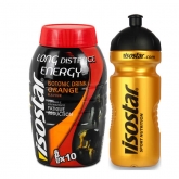 Isostar Long Energy Boisson Isotonique Saveur Orange 790g + Bouteille D'Eau