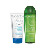 Bioderma Nodé Ds+ Seborrhoeic Dermatitis Shampoo 125ml + Bioderma Nodé Shampoo No Cleanser 200ml Set 2 Pieces