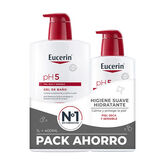 Eucerin Ph5 Skin Protection Gel Douche 1000ml Set 2 Produits 