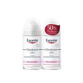 Eucerin Déodorant Roll On  Peaux Sensibles 2x50ml