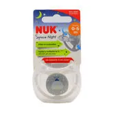 Nuk Sucette En Silicone Space Night 0-6M 1U