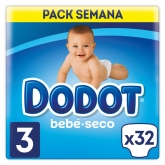 Dodot Baby-Dry Diapers Size 3, 32 Diapers