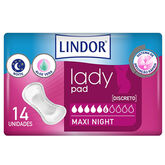 Lindor Lady Pad Maxi Night 6 Drops