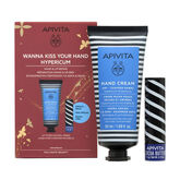 Apivita Hypericum Hand Cream 50ml+ Lip Balm 4.4g Set 2 Pieces