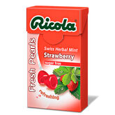 Ricola Aardbeienparels Zonder Suiker 25g