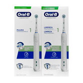 Oral-B Professional Clean 1 Electric Toothbrush Duplo Pack