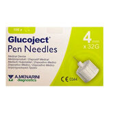 Menarini Glucoject Aiguille à Insuline  32gx4mm 100U