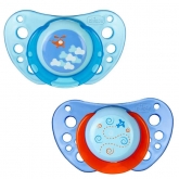 Chicco Physio Air Caoutchouc Sucette Bleu 6-12m 2 Unités