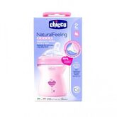 Chicco Naturalfeeling Rosa Mittelflussflasche 250ml 2m Chicco Naturalfeeling Medium Flow Flasche 250ml 2m