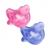 Chicco Sucette Physio Soft Rose  Silicone 12m+ 2 Unités 
