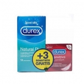 Durex Love Sex 12 Préservatifs Natural Plus Et 3 Préservatifs Sensitive