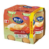 Hero Baby Riz Au Poulet 4x235g