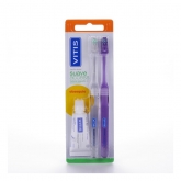 Vitis Double Set Den Access Brosse À Dents Souple Dentifrice