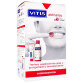 Vitis Anti-Cavity Zahnpasta 100ml + Anti-Cavity Mundspülung 500ml