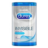 Durex Invisible Extra Thin Condoms 12 Unit