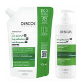 Vichy Dercos Anti-Schuppen fettiges Shampoo 400ml + Nachfüllung 500ml