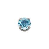 Inverness Boucle D'oreille Solitaire en Acier Bleu 