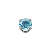 Inverness Earring 173C Steel Solitaire Blue 
