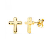 Inverness Earring 38C 24K Gold Plated Cross 