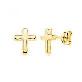 Inverness Boucle D'oreille 38C Croix en Plaqué or 24K 