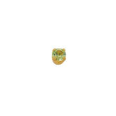 Inverness Earring 24K 88C Solitaire Green 3mm