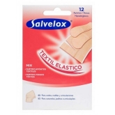 Salvelox Autocollant De Pansement En Tissu Assorti 12 Pcs