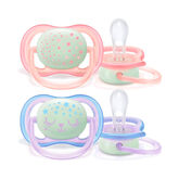 Avent Girl Ultra Air Ciuccio notturno 0-6 mesi 2U