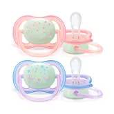 Avent Girl Ultra Air Sucette de Nuit 0-6 Mois 2U