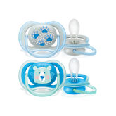Avent Infant Ultra Air Animaux Sucette 6-18 Mois 2U