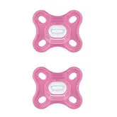 Mam Comfort Sucette 100% Silicone Rose Avec Boîte Stérilisatrice 2 Pièces