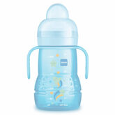Mam Trainer Glas-Babyflasche 220 ml Blau 4M+