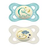 Mam Baby Sucette Nocturne Originale En Silicone 0+ Bleu 2U