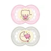 Mam Baby Dummy Original Nighttime 0+ Silicone Rose 2U
