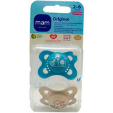 Mam Original Start Silicone 0-2 M 2 Unit Blue Color